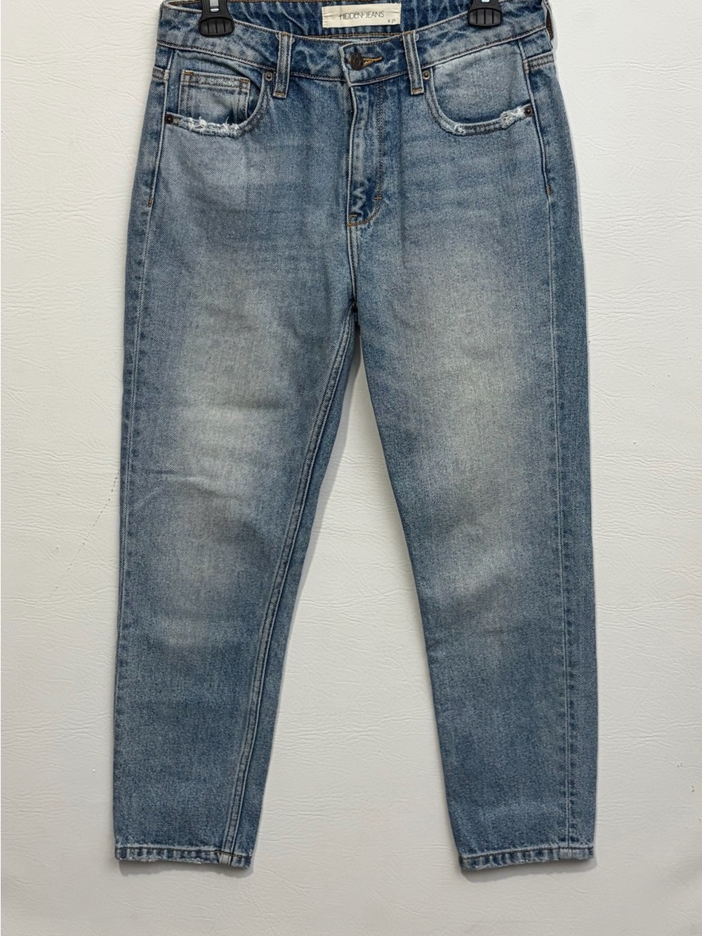 Hidden Jeans Mid Rise Straight Light Wash 27